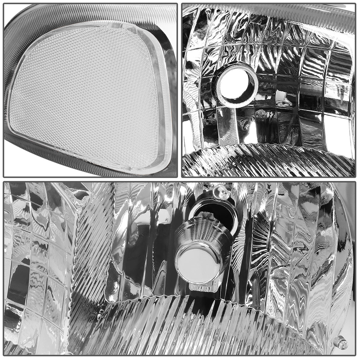 FAROS 2001 GMC SIERRA C3 / 02-06 GMC SIERRA 1500 DENALI / 07 GMC SIERRA 1500 DENALI CLASSIC / 01-06 GMC YUKON DENALI, YUKON XL 1500 DENALI - CHROME HOUSING / CLEAR CORNER - 9006 LOW BEAM / 9005 HIGH BEAM