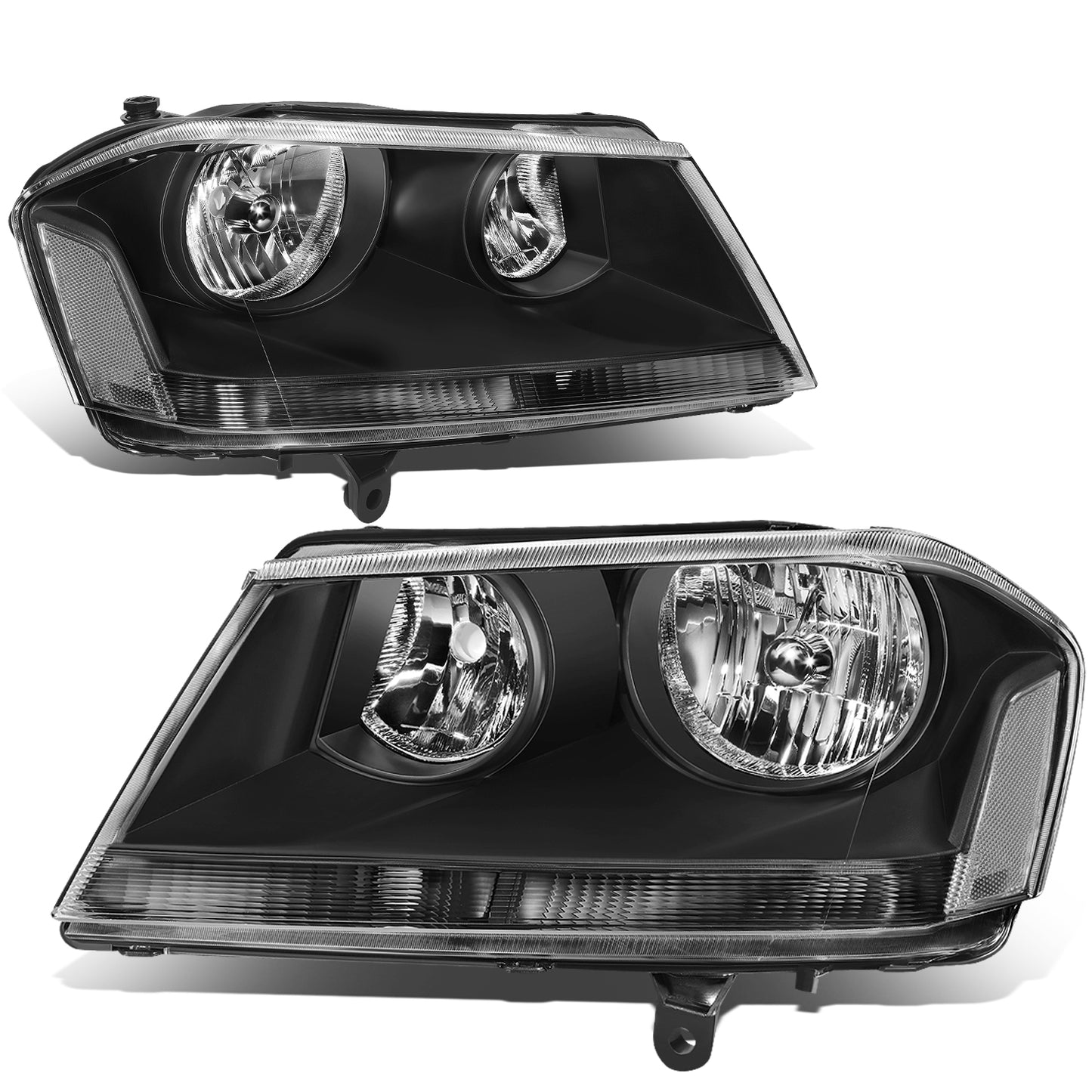 FAROS 08-14 DODGE AVENGER - 9005 HIGH / 9006 LOW / 3457A SIGNAL / 194 SIDE MARKER - BLACK HOUSING / CLEAR CORNER