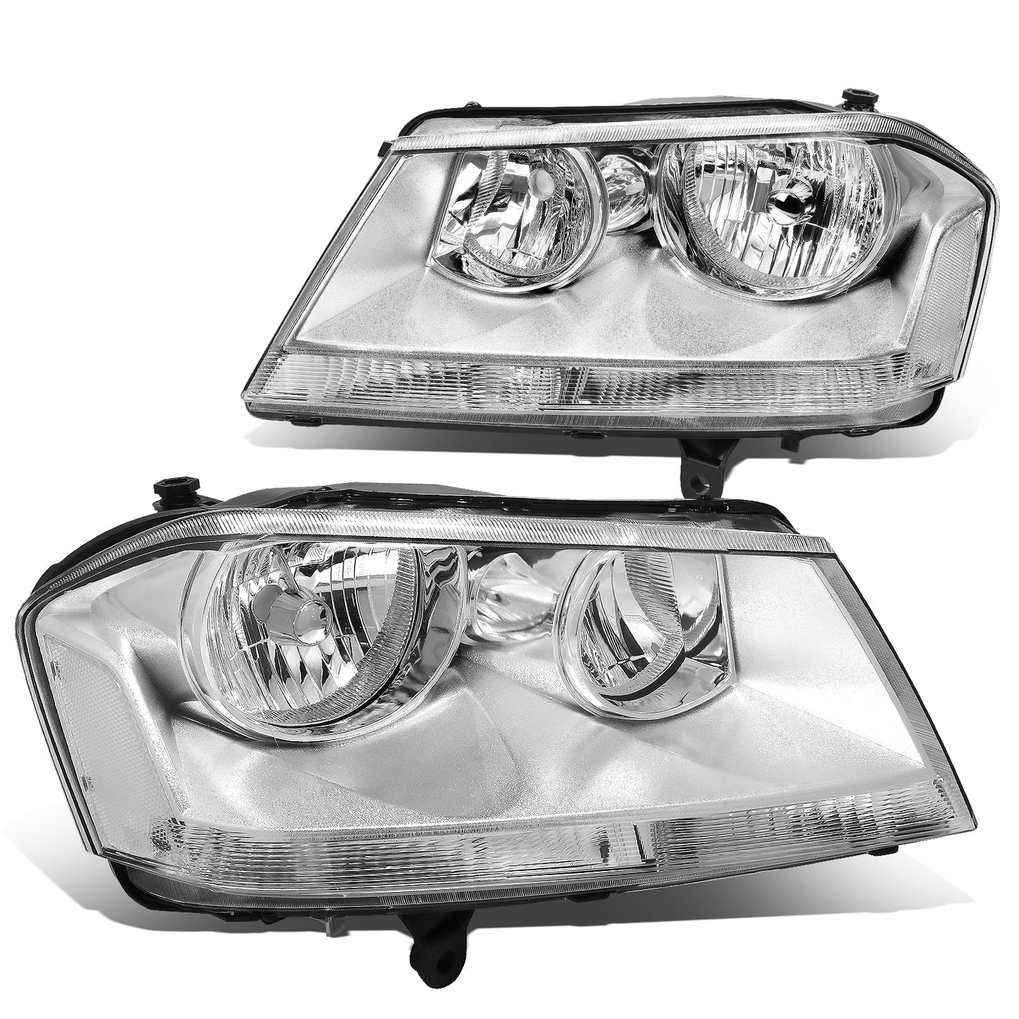 FAROS 08-14 DODGE AVENGER - 9005 HIGH / 9006 LOW / 3457A SIGNAL / 194 SIDE MARKER - CHROME HOUSING / CLEAR CORNER