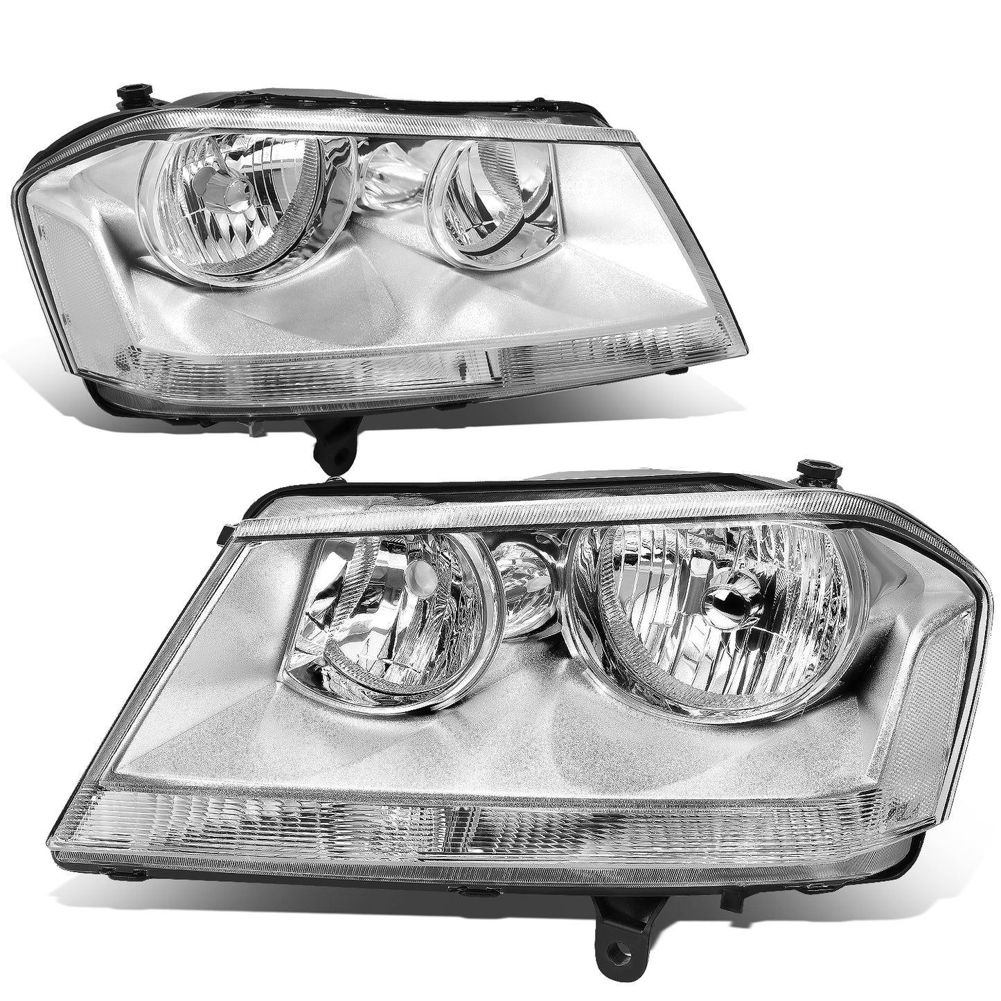 FAROS 08-14 DODGE AVENGER - 9005 HIGH / 9006 LOW / 3457A SIGNAL / 194 SIDE MARKER - CHROME HOUSING / CLEAR CORNER