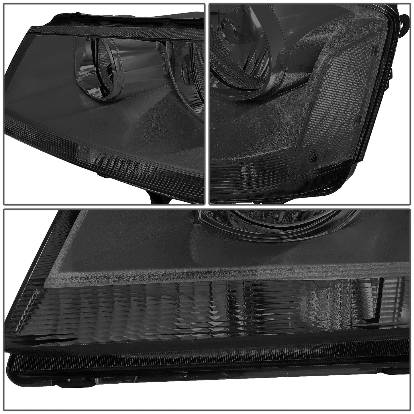 FAROS 08-14 DODGE AVENGER - 9005 HIGH / 9006 LOW / 3457A SIGNAL / 194 SIDE MARKER - CHROME HOUSING / SMOKED LENS /  CLEAR CORNER