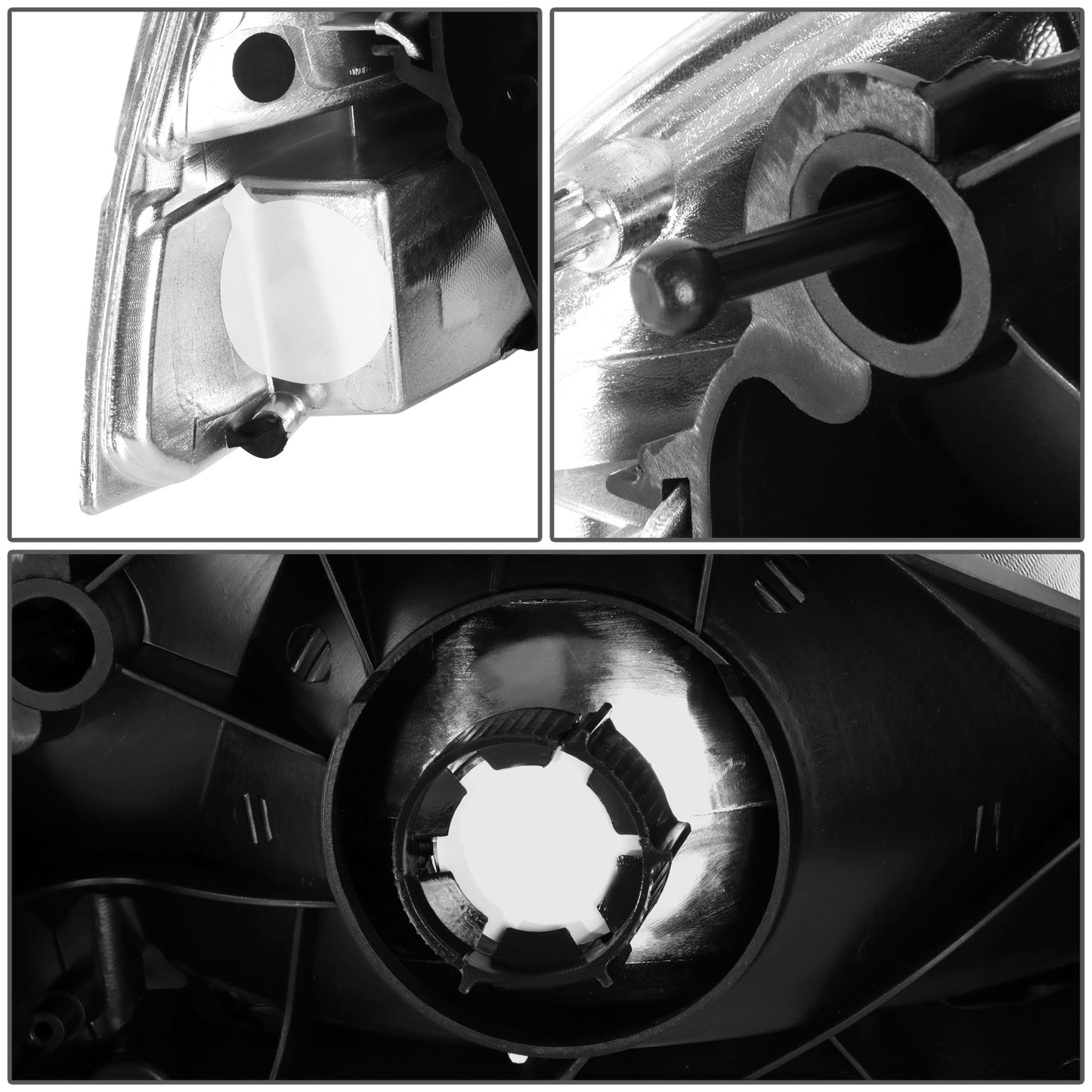 FAROS 97-04 DODGE DAKOTA / 98-04 DURANGO 2/4-DOOR - 4PC - BLACK HOUSING / CLEAR CORNER - 9007 LOW BEAM / HIGH BEAM