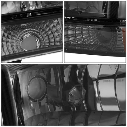 FAROS 97-04 DODGE DAKOTA / 98-04 DURANGO 2/4-DOOR - 4PC - SMOKE HOUSING / AMBER CORNER - 9007 LOW BEAM / HIGH BEAM