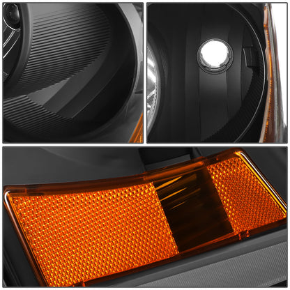 FAROS 05-07 DODGE DAKOTA - OE STYLE - BLACK HOUSING / AMBER CORNER - H13 LOW BEAM / HIGH BEAM