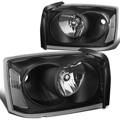 FAROS 05-07 DODGE DAKOTA - OE STYLE - BLACK HOUSING / CLEAR CORNER - H13 LOW BEAM / HIGH BEAM