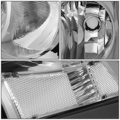 FAROS 05-07 DODGE DAKOTA - OE STYLE - CHROME HOUSING / CLEAR CORNER - H13 LOW BEAM / HIGH BEAM