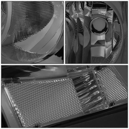 FAROS 05-07 DODGE DAKOTA - OE STYLE - CHROME HOUSING / SMOKED LENS / CLEAR CORNER - H13 LOW BEAM / HIGH BEAM