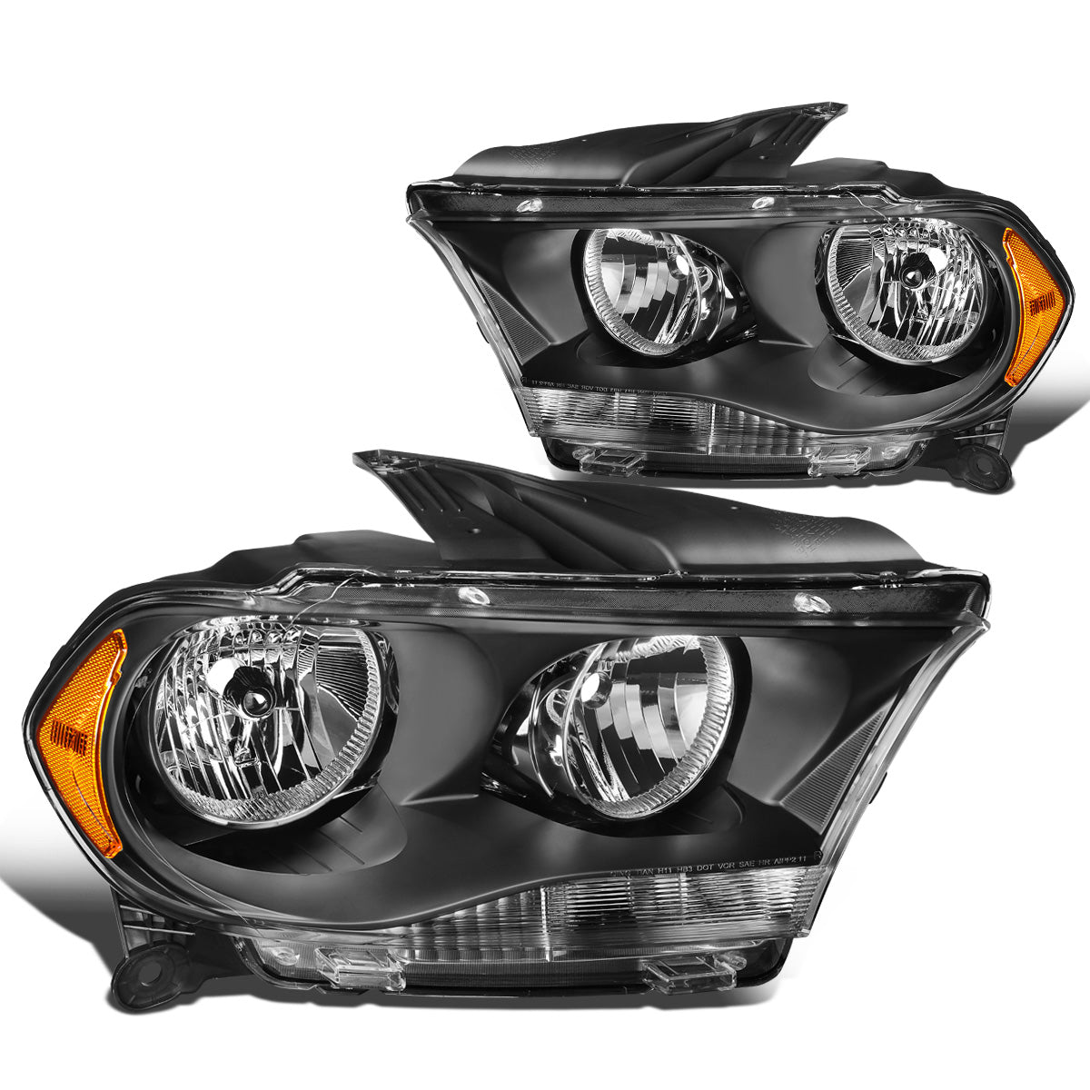 FAROS 11-13 DODGE DURANGO - BLACK HOUSING / AMBER CORNER - H11 LOW BEAM / 9005 HIGH BEAM
