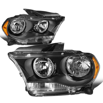 FAROS 11-13 DODGE DURANGO - BLACK HOUSING / AMBER CORNER - H11 LOW BEAM / 9005 HIGH BEAM