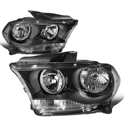 FAROS 11-13 DODGE DURANGO - BLACK HOUSING / CLEAR CORNER - H11 LOW BEAM / 9005 HIGH BEAM