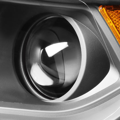 FAROS 14-20 DODGE DURANGO - FITS MODELS WITH HALOGEN HEADLIGHTS WITHOUT LED DRL ONLY - PROJECTOR LOW BEAM - BLACK HOUSING / AMBER CORNER - 9005 HIGH / LOW BEAM
