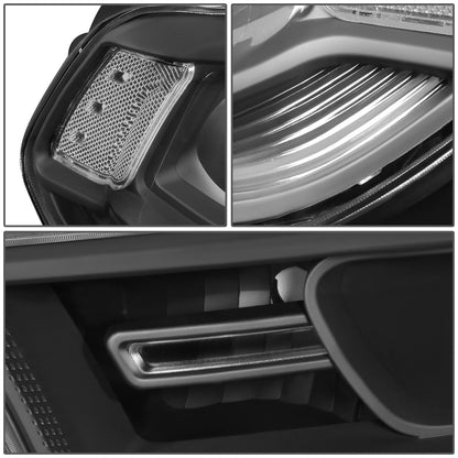 FAROS 14-20 DODGE DURANGO - FITS MODELS WITH HALOGEN HEADLIGHTS WITHOUT LED DRL ONLY - PROJECTOR LOW BEAM - BLACK HOUSING / CLEAR CORNER - 9005 HIGH / LOW BEAM