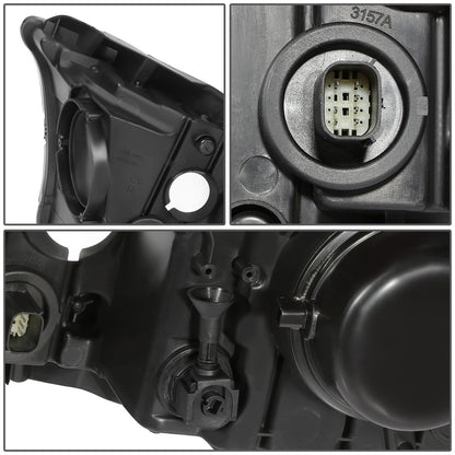 FAROS 14-20 DODGE DURANGO - FITS MODELS WITH HALOGEN HEADLIGHTS WITHOUT LED DRL ONLY - PROJECTOR LOW BEAM - BLACK HOUSING / CLEAR CORNER - 9005 HIGH / LOW BEAM