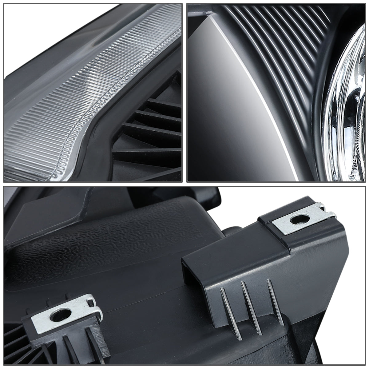 FAROS 01-07 CHRYSLER TOWN & COUNTRY / 01-07 DODGE CARAVAN / 01-07 DODGE GRAND CARAVAN / 01-03 CHRYSLER VOYAGER - FIT MODELS WITH 113 WHEEL BASE ONLY - OE STYLE - BLACK HOUSING / CLEAR CORNER - 9007 LOW BEAM / HIGH BEAM