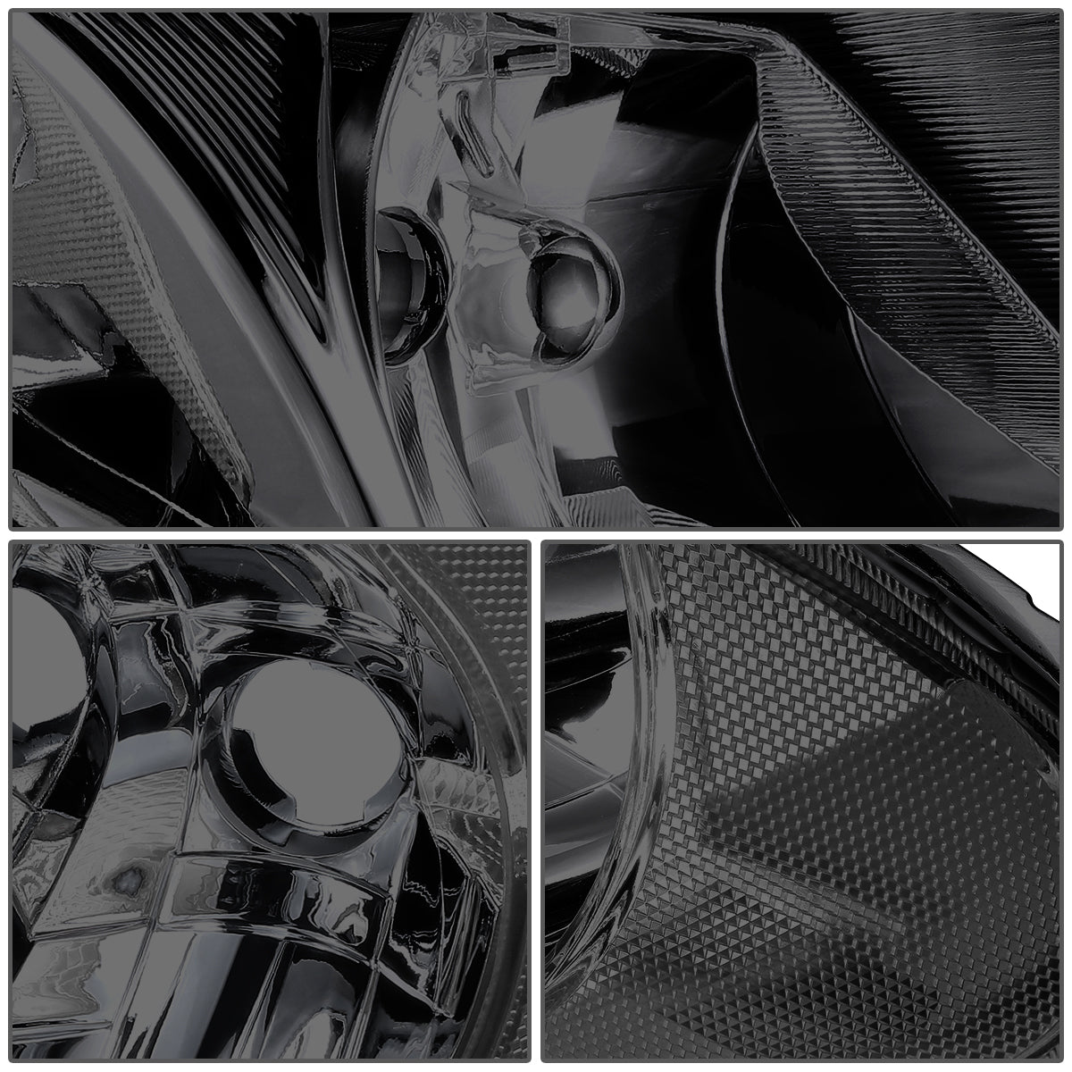 FAROS 01-07 CHRYSLER TOWN & COUNTRY / 01-07 DODGE CARAVAN / 01-07 DODGE GRAND CARAVAN / 01-03 CHRYSLER VOYAGER - FIT MODELS WITH 113 WHEEL BASE ONLY - OE STYLE - CHROME HOUSING / SMOKED LENS / CLEAR CORNER - 9007 LOW BEAM / HIGH BEAM