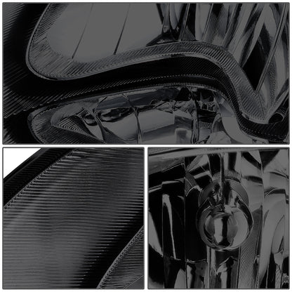 FAROS 01-07 CHRYSLER TOWN & COUNTRY / 01-07 DODGE CARAVAN / 01-07 DODGE GRAND CARAVAN / 01-03 CHRYSLER VOYAGER - FIT MODELS WITH 113 WHEEL BASE ONLY - OE STYLE - CHROME HOUSING / SMOKED LENS / CLEAR CORNER - 9007 LOW BEAM / HIGH BEAM