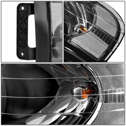 FAROS 02-05 DODGE RAM 1500 / 03-05 RAM 2500 , 3500 2/4-DOOR - BLACK HOUSING / CLEAR CORNER - 9007 LOW BEAM / HIGH BEAM