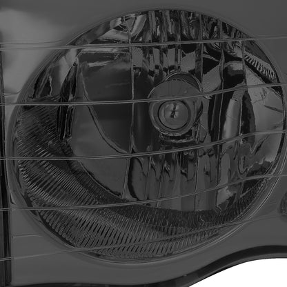 FAROS 02-05 DODGE RAM 1500 / 03-05 RAM 2500 , 3500 2/4-DOOR - SMOKE HOUSING / CLEAR CORNER - 9007 LOW BEAM / HIGH BEAM