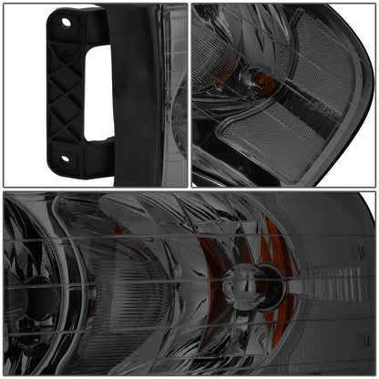 FAROS 02-05 DODGE RAM 1500 / 03-05 RAM 2500 , 3500 2/4-DOOR - SMOKE HOUSING / CLEAR CORNER - 9007 LOW BEAM / HIGH BEAM
