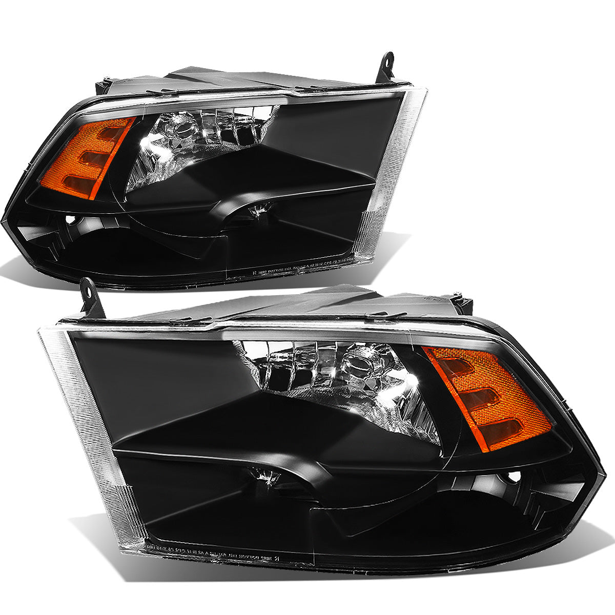 FAROS 09-10 DODGE RAM 1500 / 2010 DODGE RAM 2500, 3500 / 11-18 DODGE RAM 1500, 2500, 3500, 4500, 5500 - FITS 2009 NEW BODY STLYLE MODELS ONLY - WILL NOT FIT MODELS IWTH FACTORY PROJECTOR LED STYLE HEADLIGHTS - ONLY FITS MODELS WITH QUAD HEADLAMPS - BLACK