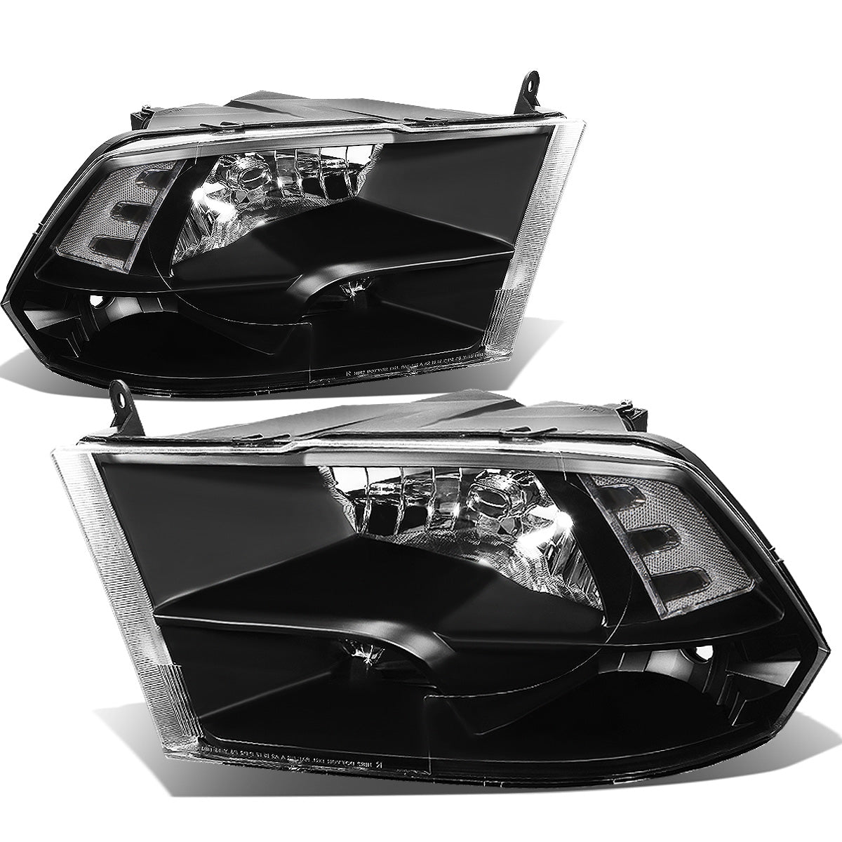 FAROS 09-10 DODGE RAM 1500 / 2010 DODGE RAM 2500, 3500 / 11-18 DODGE RAM 1500, 2500, 3500, 4500, 5500 - FITS 2009 NEW BODY STLYLE MODELS ONLY - WILL NOT FIT MODELS IWTH FACTORY PROJECTOR LED STYLE HEADLIGHTS - ONLY FITS MODELS WITH QUAD HEADLAMPS - BLACK