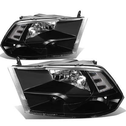 FAROS 09-10 DODGE RAM 1500 / 2010 DODGE RAM 2500, 3500 / 11-18 DODGE RAM 1500, 2500, 3500, 4500, 5500 - FITS 2009 NEW BODY STLYLE MODELS ONLY - WILL NOT FIT MODELS IWTH FACTORY PROJECTOR LED STYLE HEADLIGHTS - ONLY FITS MODELS WITH QUAD HEADLAMPS - BLACK