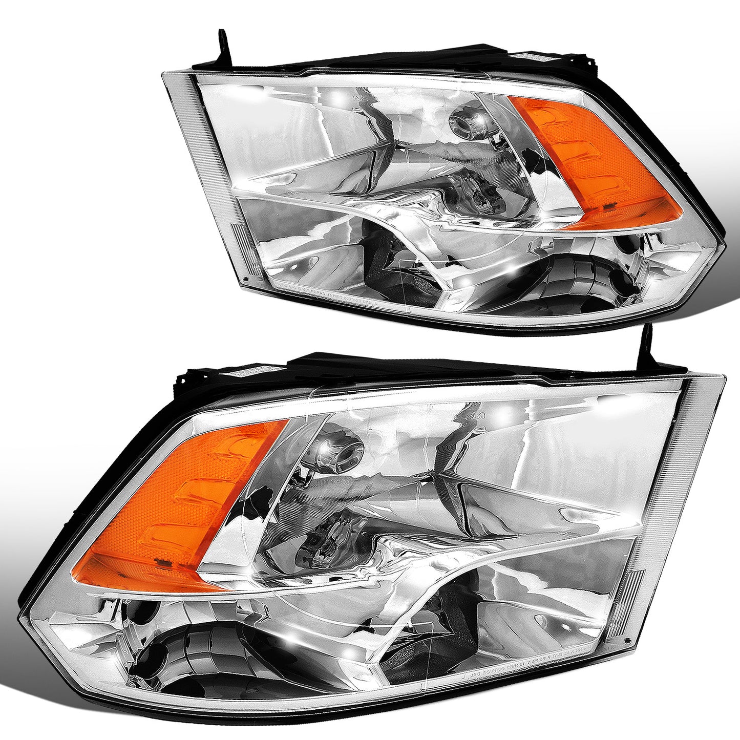 FAROS 09-10 DODGE RAM 1500 / 2010 DODGE RAM 2500, 3500 / 11-18 DODGE RAM 1500, 2500, 3500, 4500, 5500 - FITS 2009 NEW BODY STLYLE MODELS ONLY - WILL NOT FIT MODELS IWTH FACTORY PROJECTOR LED STYLE HEADLIGHTS - ONLY FITS MODELS WITH QUAD HEADLAMPS - CHROME