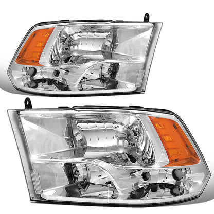 FAROS 09-10 DODGE RAM 1500 / 2010 DODGE RAM 2500, 3500 / 11-18 DODGE RAM 1500, 2500, 3500, 4500, 5500 - FITS 2009 NEW BODY STLYLE MODELS ONLY - WILL NOT FIT MODELS IWTH FACTORY PROJECTOR LED STYLE HEADLIGHTS - ONLY FITS MODELS WITH QUAD HEADLAMPS - CHROME