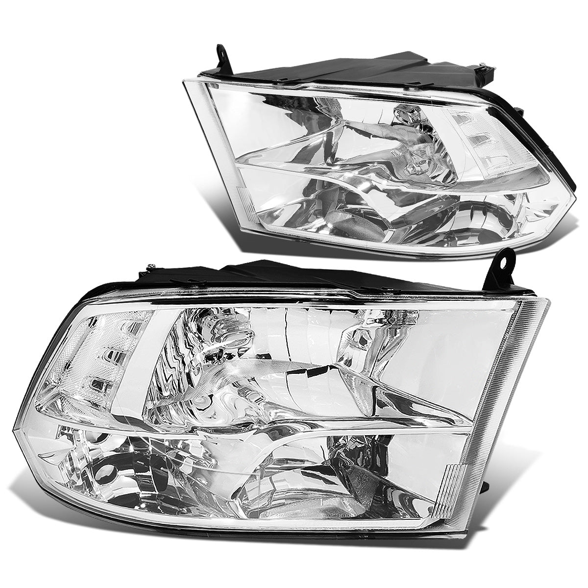 FAROS 09-10 DODGE RAM 1500 / 2010 DODGE RAM 2500, 3500 / 11-18 DODGE RAM 1500, 2500, 3500, 4500, 5500 - FITS 2009 NEW BODY STLYLE MODELS ONLY - WILL NOT FIT MODELS IWTH FACTORY PROJECTOR LED STYLE HEADLIGHTS - ONLY FITS MODELS WITH QUAD HEADLAMPS - CHROME
