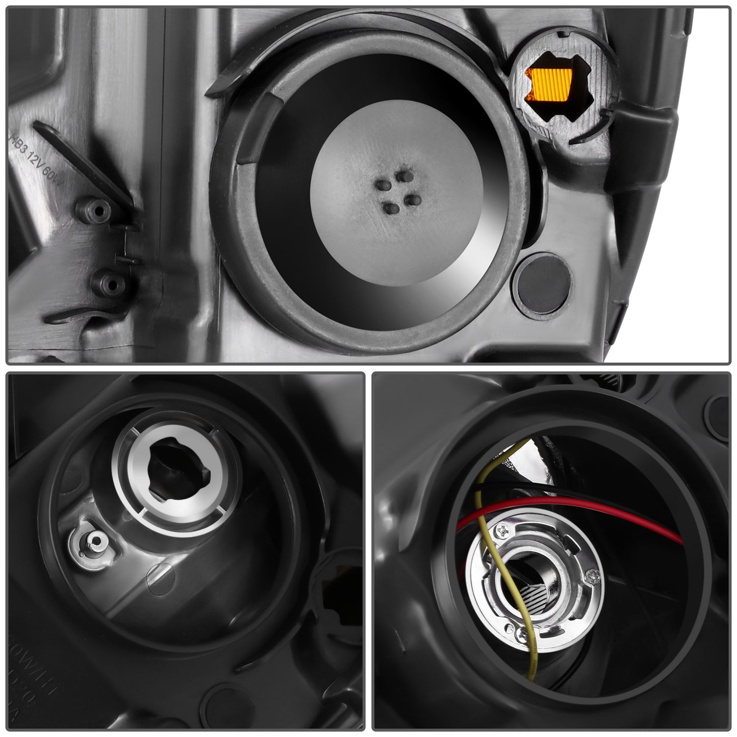 FAROS 19-24 RAM 1500 - WITH FACTORY HALOGEN HEADLIGHTS - 9005 HIGH / H11 LOW / 12961 MARKER - BLACK / AMBER