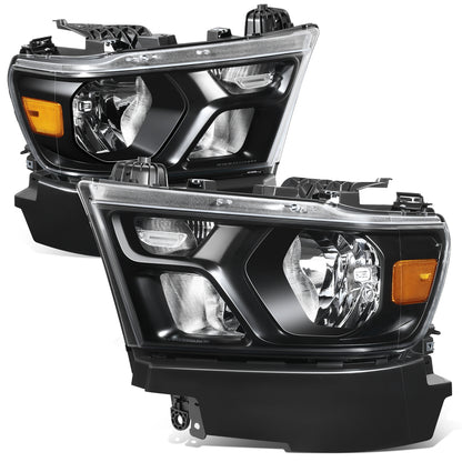 FAROS 19-24 RAM 1500 - WITH FACTORY HALOGEN HEADLIGHTS - 9005 HIGH / H11 LOW / 12961 MARKER - BLACK / AMBER