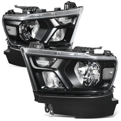 FAROS 19-24 RAM 1500 - WITH FACTORY HALOGEN HEADLIGHTS - 9005 HIGH / H11 LOW / 12961 MARKER - BLACK / CLEAR