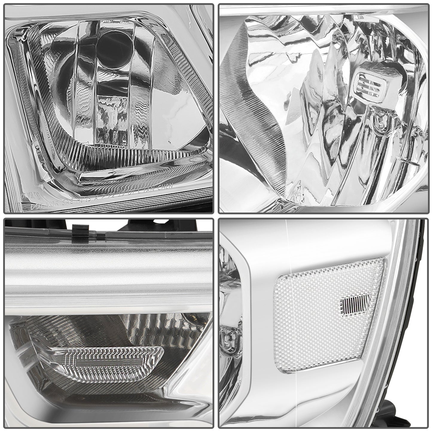 FAROS 19-24 RAM 1500 - WITH FACTORY HALOGEN HEADLIGHTS - 9005 HIGH / H11 LOW / 12961 MARKER - CHROME / CLEAR