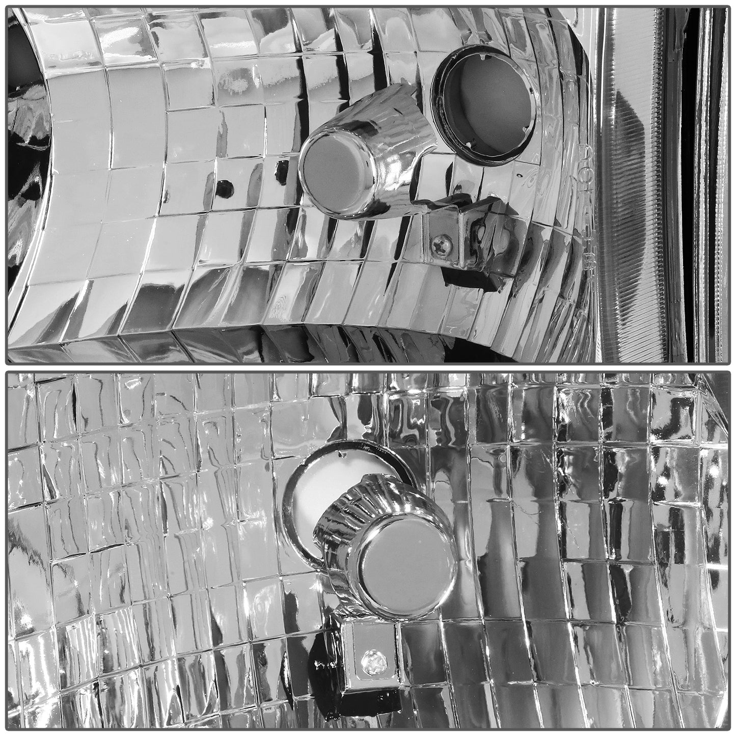 FAROS 94-01 DODGE RAM 1500 / 94-02 DODGE RAM 2500 , 3500 2/4-DOOR - DOES NOT FIT SPORT MODELS OR RAM VAN MODELS - CHROME HOUSING / AMBER CORNER - 9004 LOW BEAM / HIGH BEAM