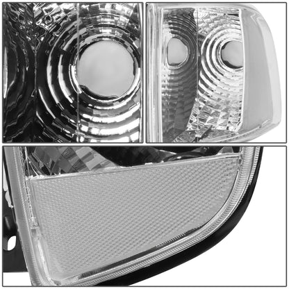 FAROS 94-01 DODGE RAM 1500 / 94-02 DODGE RAM 2500 , 3500 2/4-DOOR - DOES NOT FIT SPORT MODELS OR RAM VAN MODELS - CHROME HOUSING / CLEAR CORNER - 9004 LOW BEAM / HIGH BEAM