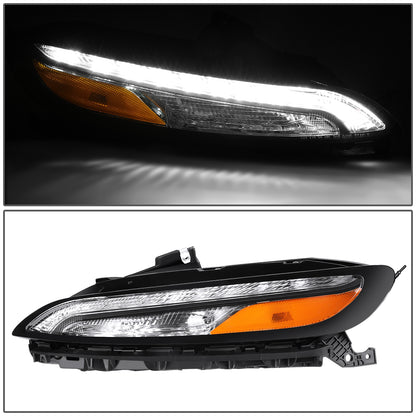 FAROS 14-18 JEEP CHEROKEE - OE STYLE - LED DRL - CHROME HOUSING / AMBER CORNER - 7440 SIGNAL / 194 MARKER