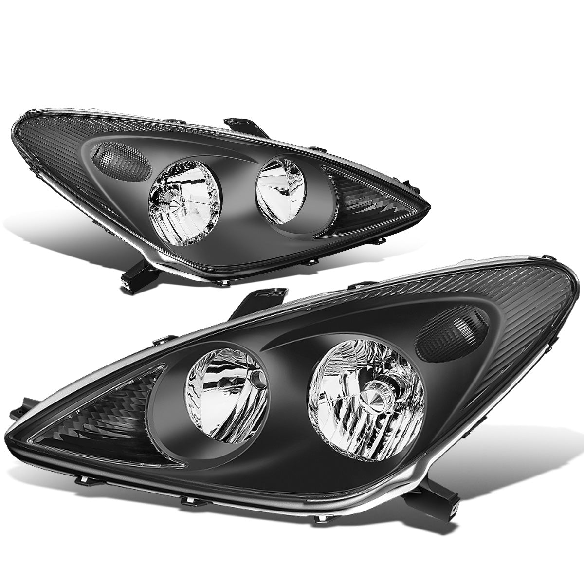FAROS 02-03 LEXUS ES300 / 04 LEXUS ES330 - BLACK HOUSING / CLEAR CORNER - H7 LOW BEAM / 9005 HIGH BEAM