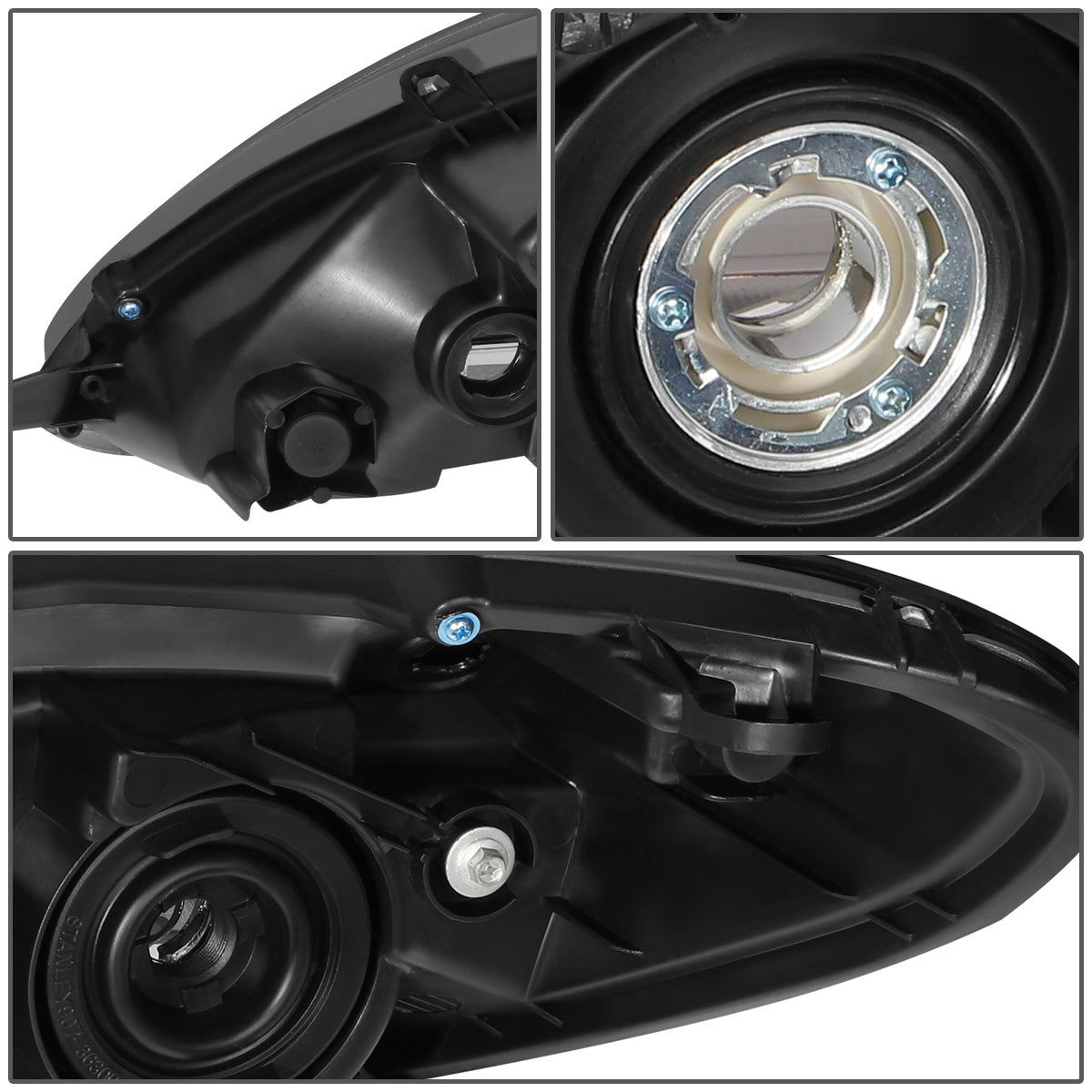 FAROS 02-03 LEXUS ES300 / 04 LEXUS ES330 - BLACK HOUSING / CLEAR CORNER - H7 LOW BEAM / 9005 HIGH BEAM