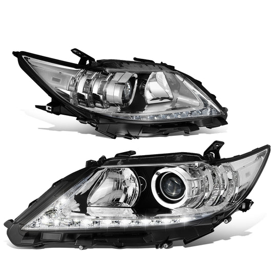 FAROS 13-15 LEXUS ES300H / 13-15 LEXUS ES350 - FITS MODELS WITH HALOGEN HEADLIGHTS ONLY - DOES NOT FIT FACTORY HID EQUIPPED MODELS - H11 LOW BEAM / 9005 HIGH BEAM / 7444NA TURN SIGNAL / 168 SIDE MARKER - CHROME HOUSING / CLEAR CORNER