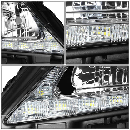 FAROS 13-15 LEXUS ES300H / 13-15 LEXUS ES350 - FITS MODELS WITH HALOGEN HEADLIGHTS ONLY - DOES NOT FIT FACTORY HID EQUIPPED MODELS - H11 LOW BEAM / 9005 HIGH BEAM / 7444NA TURN SIGNAL / 168 SIDE MARKER - CHROME HOUSING / CLEAR CORNER