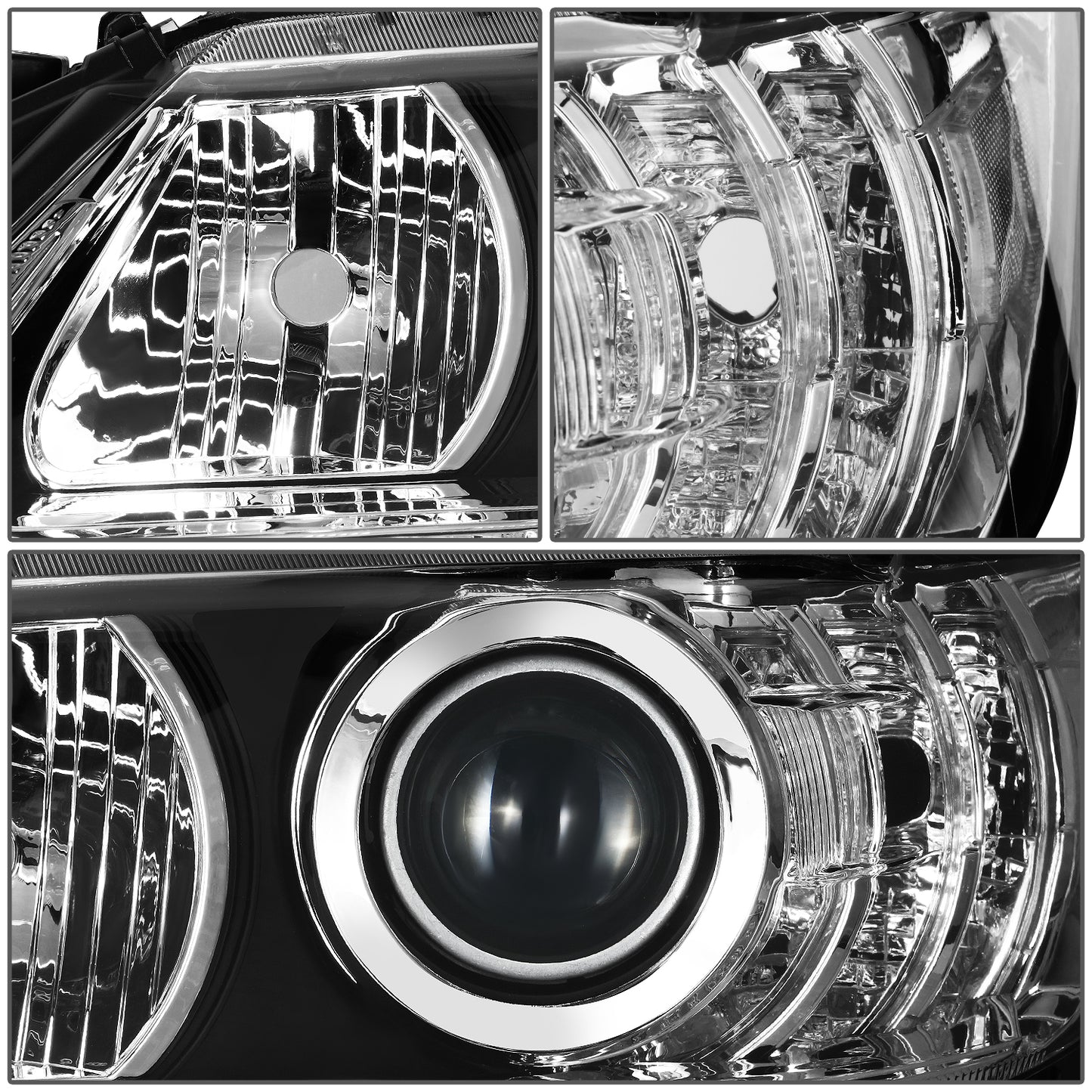 FAROS 13-15 LEXUS ES300H / 13-15 LEXUS ES350 - FITS MODELS WITH HALOGEN HEADLIGHTS ONLY - DOES NOT FIT FACTORY HID EQUIPPED MODELS - H11 LOW BEAM / 9005 HIGH BEAM / 7444NA TURN SIGNAL / 168 SIDE MARKER - CHROME HOUSING / CLEAR CORNER