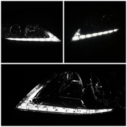 FAROS 13-15 LEXUS ES300H / 13-15 LEXUS ES350 - FITS MODELS WITH HALOGEN HEADLIGHTS ONLY - DOES NOT FIT FACTORY HID EQUIPPED MODELS - H11 LOW BEAM / 9005 HIGH BEAM / 7444NA TURN SIGNAL / 168 SIDE MARKER - CHROME HOUSING / SMOKED LENS / AMBER CORNER