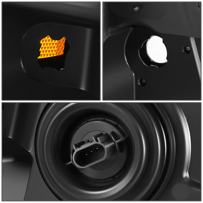 FAROS F-150 2004-2008 //WHITE COVER, YELLOW REVERSE, BLACK TRIM FRAME NEAR AND FAR LIGHT WITH BLUE LIGHT BULB