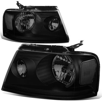 FAROS 04-08 FORD F-150 / 06-08 LINCOLN MARK LT - OE STYLE - H13 HIGH/LOW BEAM / 194 SIDE MARKER / 3157A TURN SIGNAL - BLACK HOUSING / SMOKED LENS / CLEAR CORNER