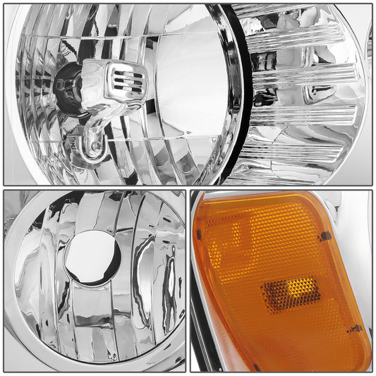 FAROS 04-08 FORD F-150 / 06-08 LINCOLN MARK LT - OE STYLE - H13 HIGH/LOW BEAM / 194 SIDE MARKER / 3157A TURN SIGNAL - CHROME HOUSING / AMBER CORNER