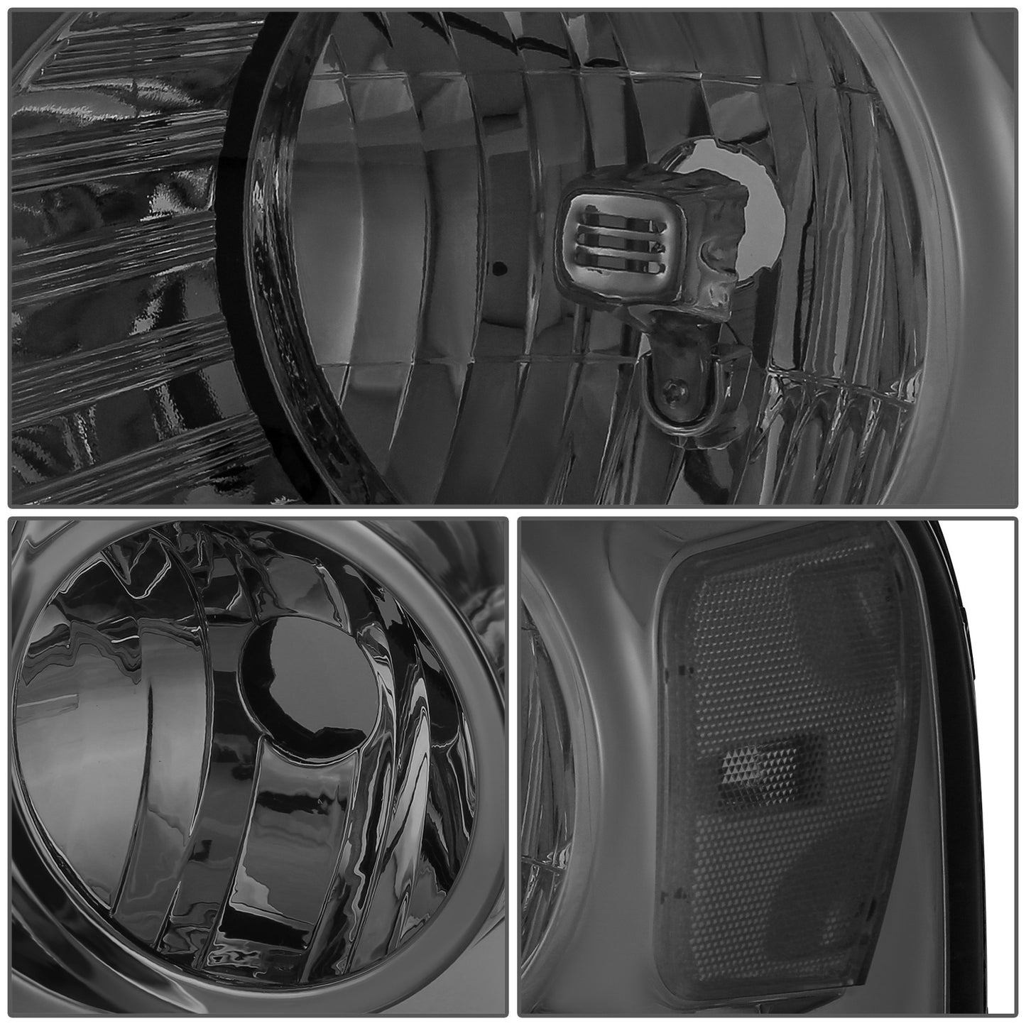 FAROS 04-08 FORD F-150 / 06-08 LINCOLN MARK LT - OE STYLE - H13 HIGH/LOW BEAM / 194 SIDE MARKER / 3157A TURN SIGNAL - CHROME HOUSING / SMOKED LENS / CLEAR CORNER