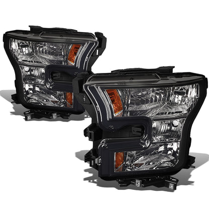 FAROS 15-17 FORD F-150 2/4-DOOR - ONLY FITS MODELS W/ COMPOSITE HEADLIGHTS - H11 LOW BEAM / 9005 HIGH BEAM / 7444NA TURN SIGNAL - SMOKE HOUSING / AMBER CORNER