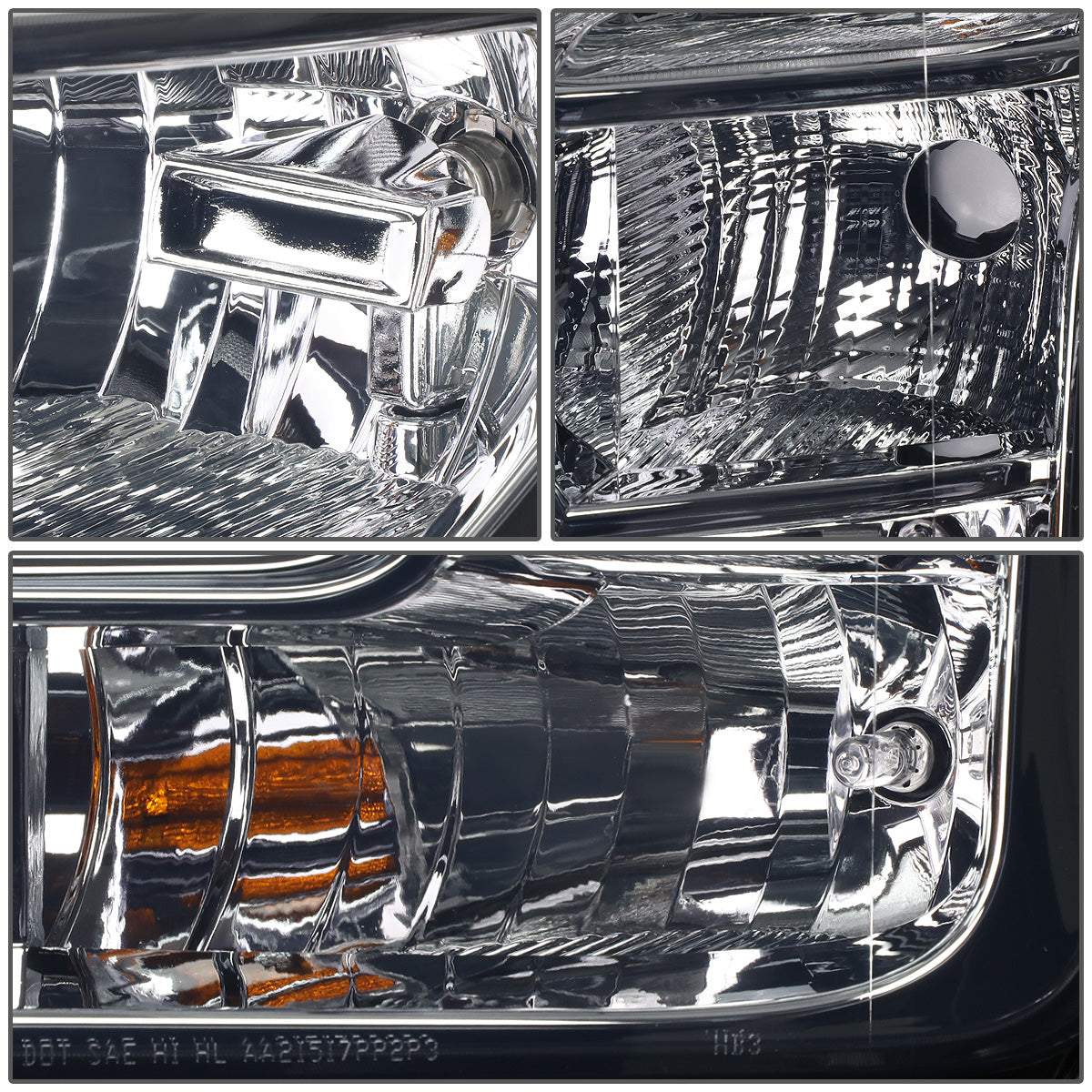 FAROS 15-17 FORD F-150 2/4-DOOR - ONLY FITS MODELS W/ COMPOSITE HEADLIGHTS - H11 LOW BEAM / 9005 HIGH BEAM / 7444NA TURN SIGNAL - SMOKE HOUSING / AMBER CORNER