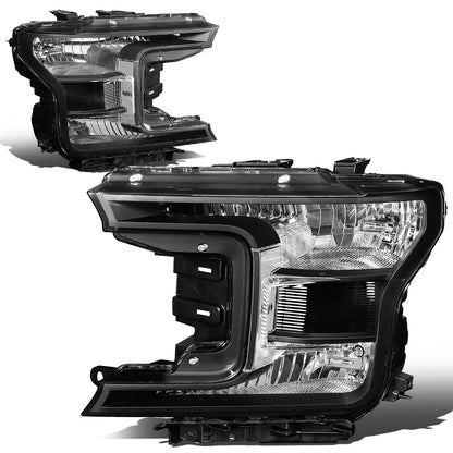 FAROS 18-19 FORD F-150 - FITS MODELS W/ HALOGEN HEADLIGHTS ONLY - H11 LOW BEAM / 9005 HIGH BEAM / 7444NA TURN SIGNAL - BLACK HOUSING / CLEAR CORNER