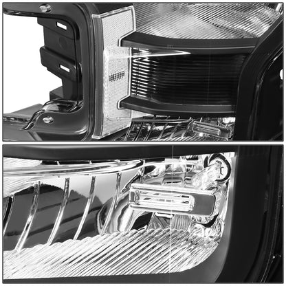 FAROS 18-19 FORD F-150 - FITS MODELS W/ HALOGEN HEADLIGHTS ONLY - H11 LOW BEAM / 9005 HIGH BEAM / 7444NA TURN SIGNAL - BLACK HOUSING / CLEAR CORNER